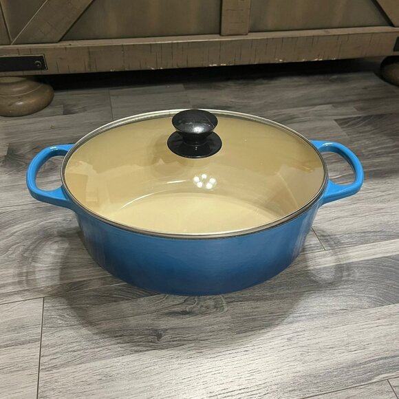 Le Creuset Other - Le Creuset Oval Dutch Oven Cast-Iron Braiser (5QT) W Crystal Lid Made in France